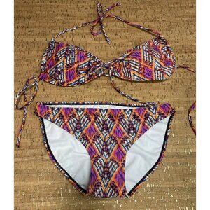 2 Piece Adjustable String Bikini Multi-Color Size Large